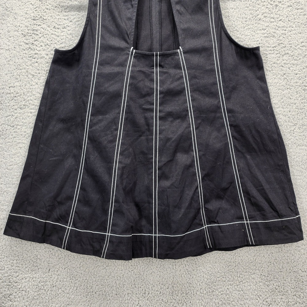 Maeve Black Mock Neck Sleeveless High Neck Stitch Detail A-Line Top Size Small‎ - Picture 11 of 12